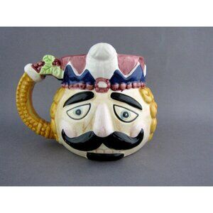 Christmas Nutcracker Coffee Mug 16 oz Sugarplum Soldier Ceramic Large Planter